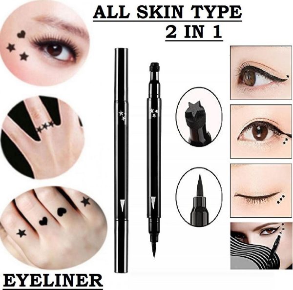 Huda beauty Eyeliner / 2 In 1 Eyeliner Stamp – Stamp Eyeliner Pen – Stamp Liner