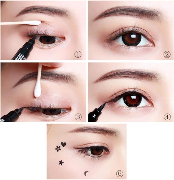 Huda beauty Eyeliner / 2 In 1 Eyeliner Stamp – Stamp Eyeliner Pen – Stamp Liner