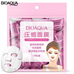 Pack Of 50 Bioaqua Compressed Facial Tablet Face Sheet